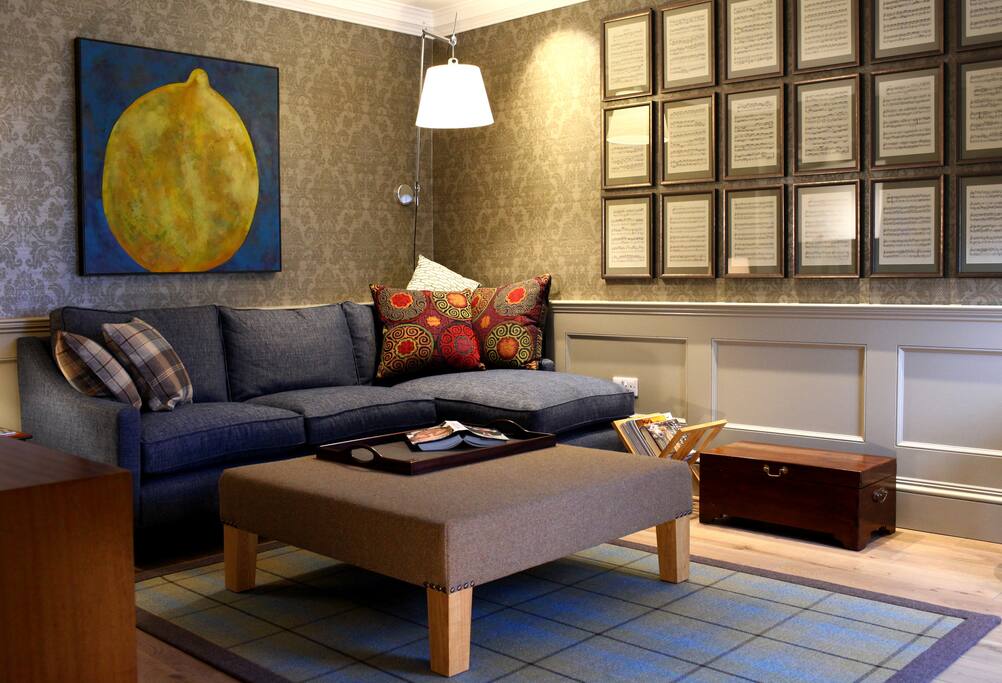 Sitting Room: muted colours make for a calm and restful place to chat or relax