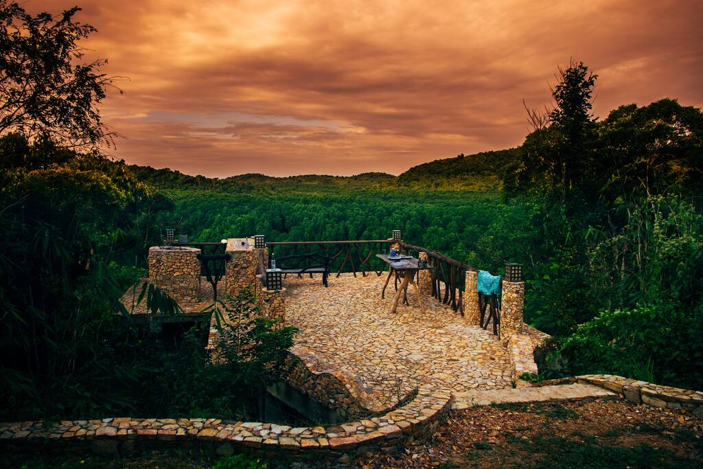 View from hobbit house. Sunset Buhay.