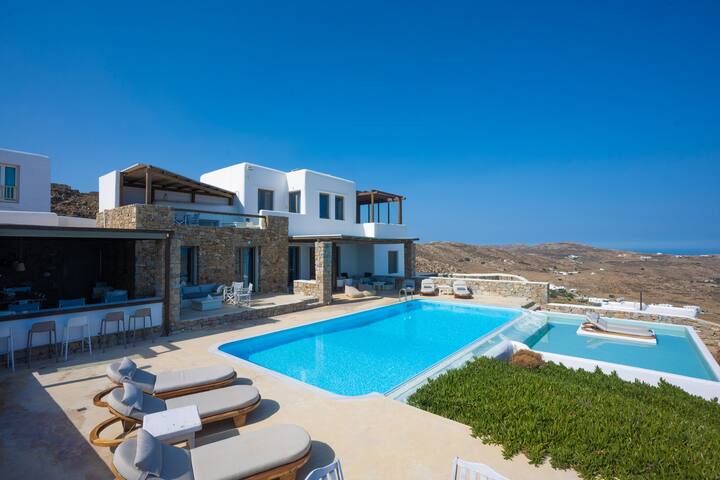 Seaview villa/private pool/Mykonos/amallinisuites