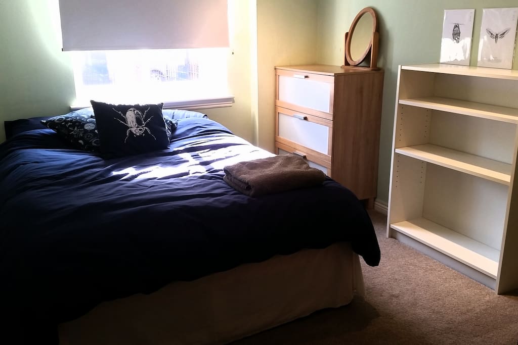 Guest room with double bed.