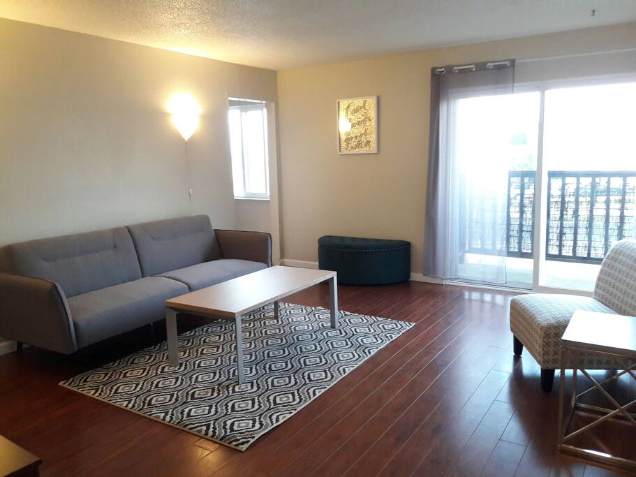 Living room with balcony