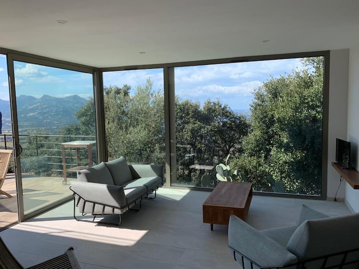 Appt Dans Villa, Vue Mer, Piscine, Idéal 2 Cples - Lumio