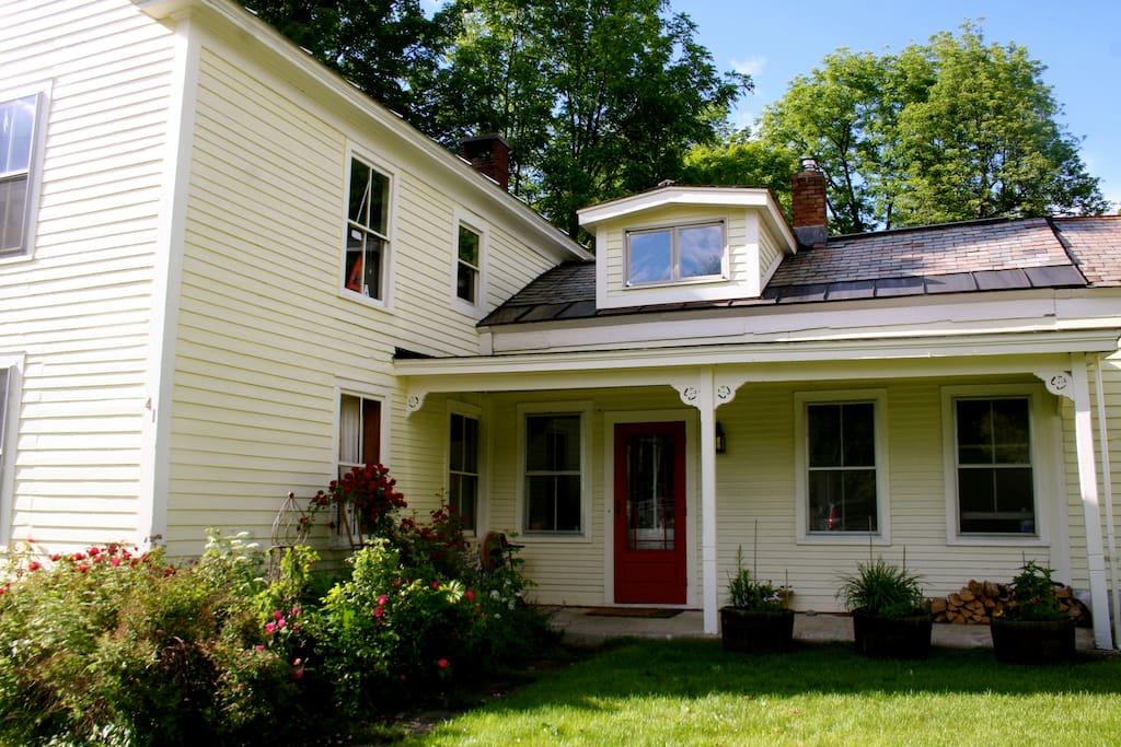 The dormer is over a window seat in the former servants' quarters, converted to a bedroom.