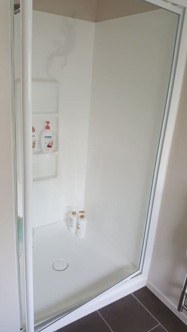 Separate shower, bath and toilet