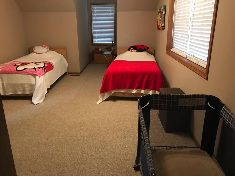 Bed Room # 2 These are full size single beds. They would be setup for adults as needed.