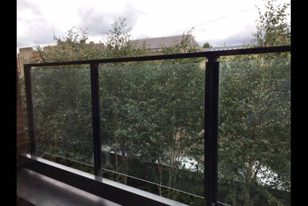 The leaving room's balcony.