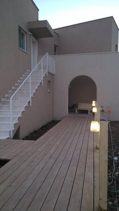The Villa's Entrance by upstairs downstairs