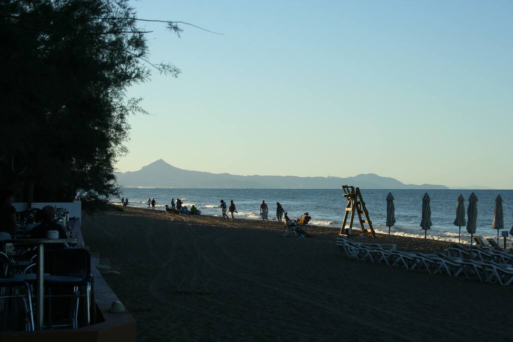 About 10 minutes from the beach by car