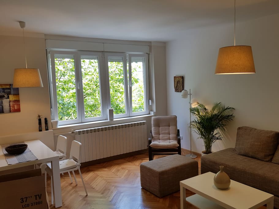 The living room,