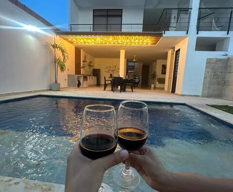Beautiful house with private pool plan couples