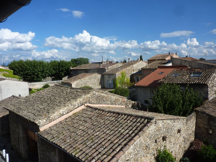Vue du gîte sur les toits du village