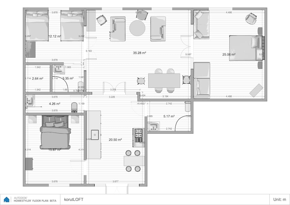Plan of the flat.