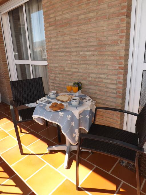 Magnífica terraza.