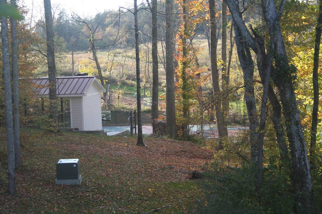 Only a short hike from the house to play basketball or pickleball on the SportCourt