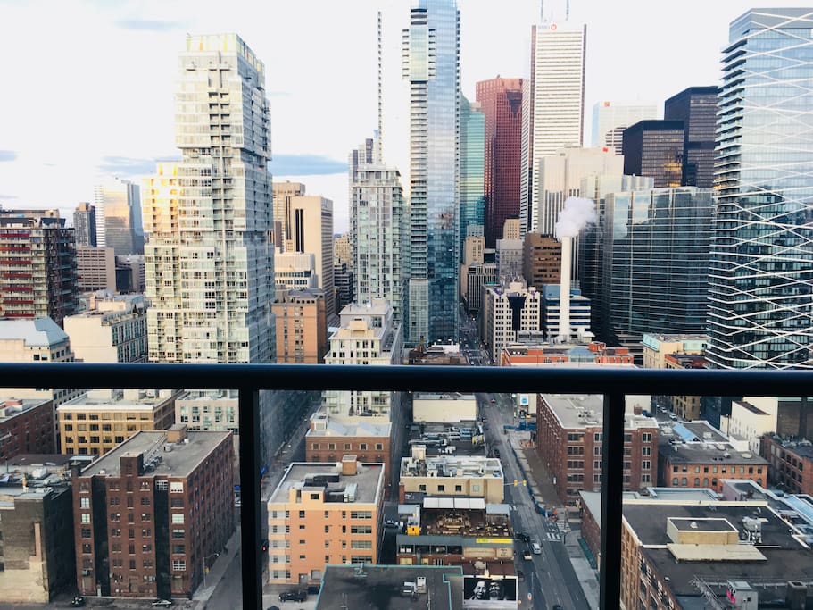 View from balcony, 25th floor downtown Toronto