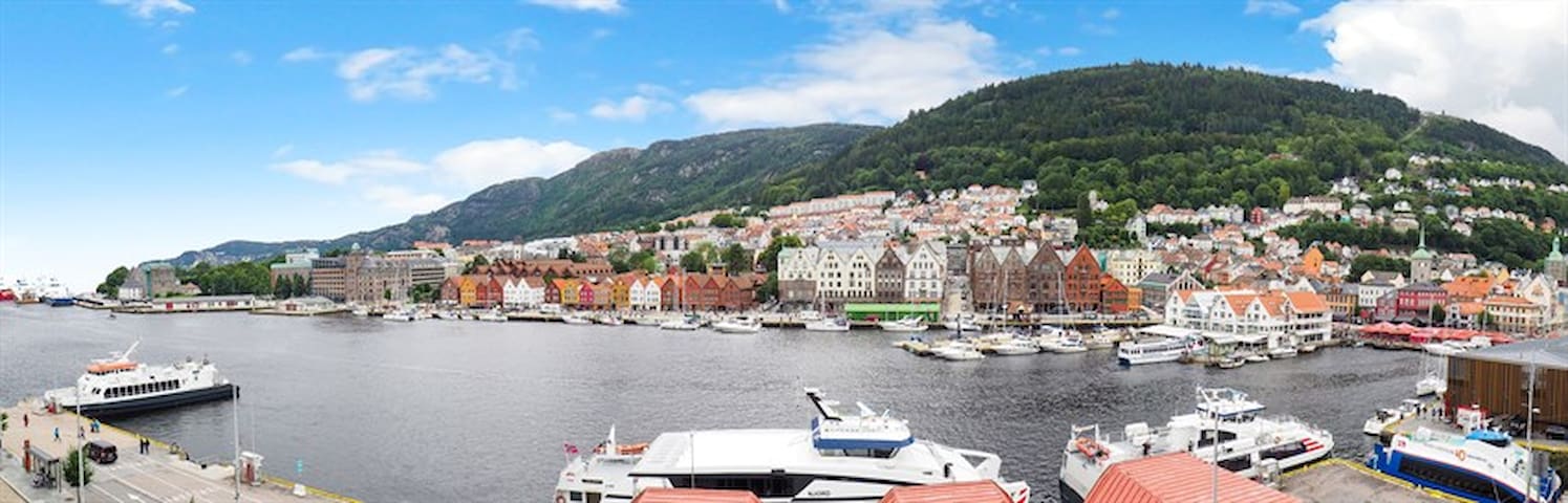 Central apartment with beautiful view to Bryggen