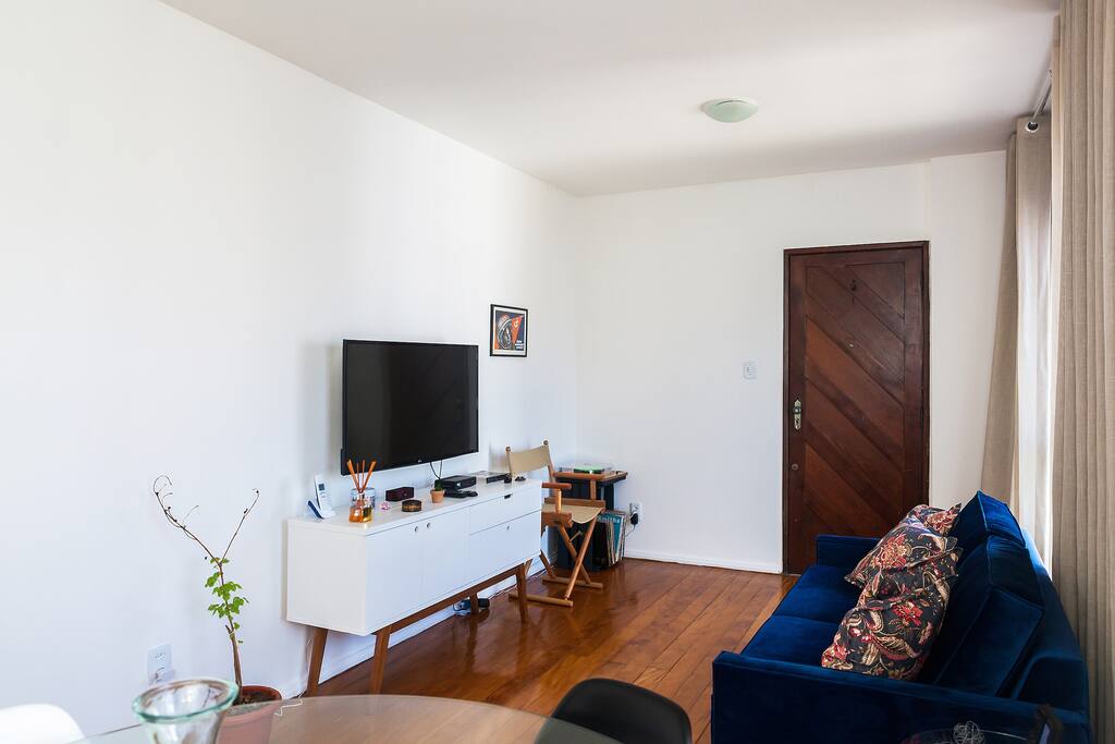 The living room.