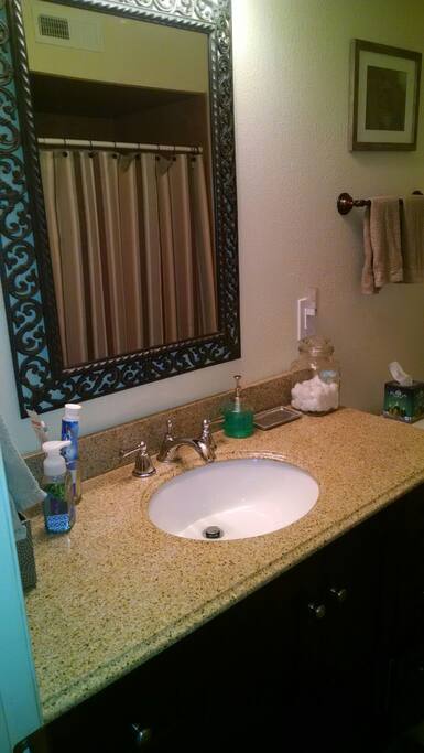 Guest bathroom w/walk-in tile shower