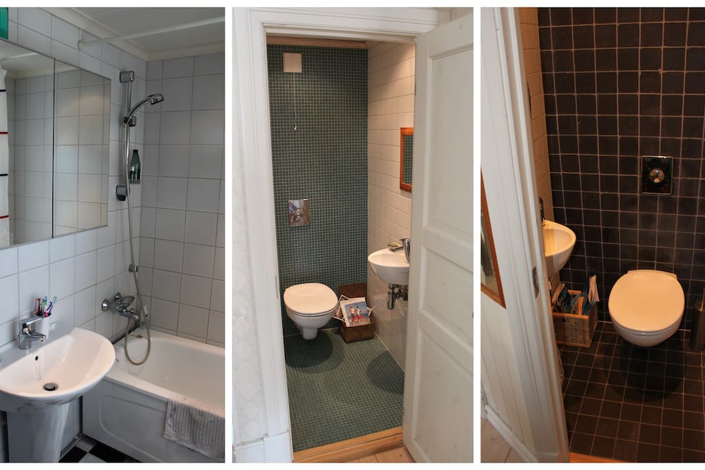 One bathroom, two WC