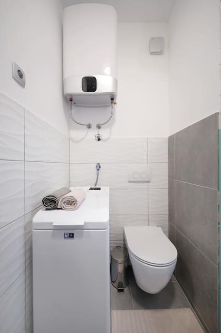 Bathroom with washer