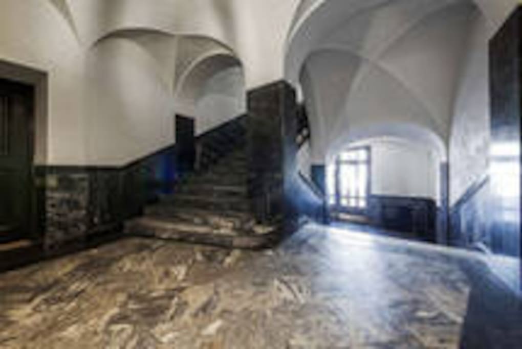 Nice entrance. You can choose to either take the stairs or the elevator. Entrance straight to the left when you are in 5. floor.