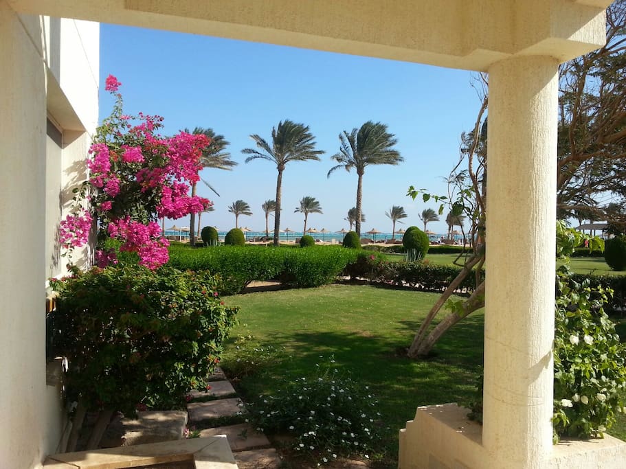 Sea &beach view from ground terrace
