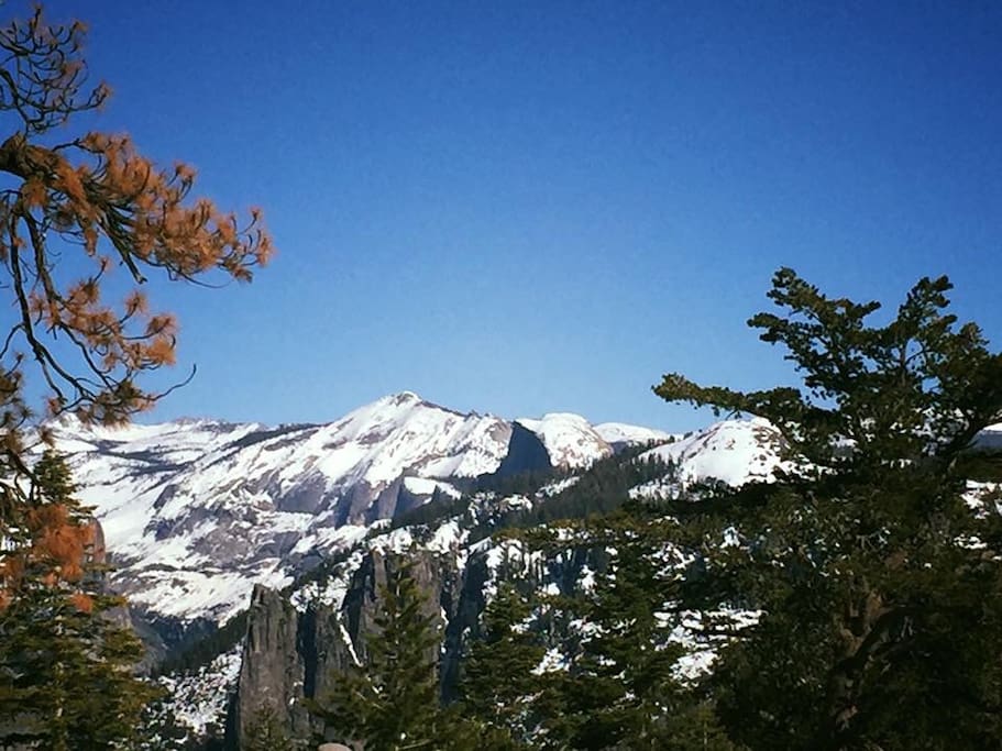 Half Dome view in winter