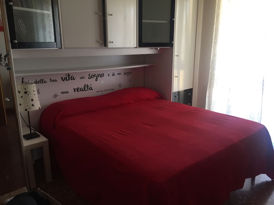 the bed