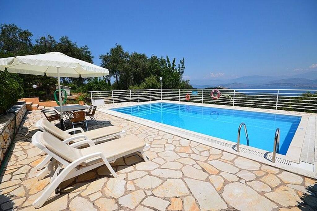 Private pool with terrace area