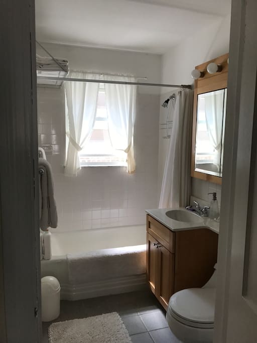 Clean, comfortable shared bath