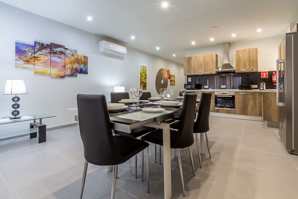 Dining and kitchen