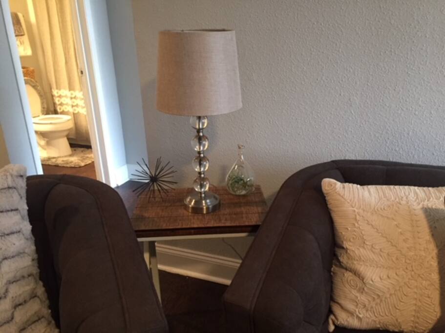 Showing how close the restroom is from the living room