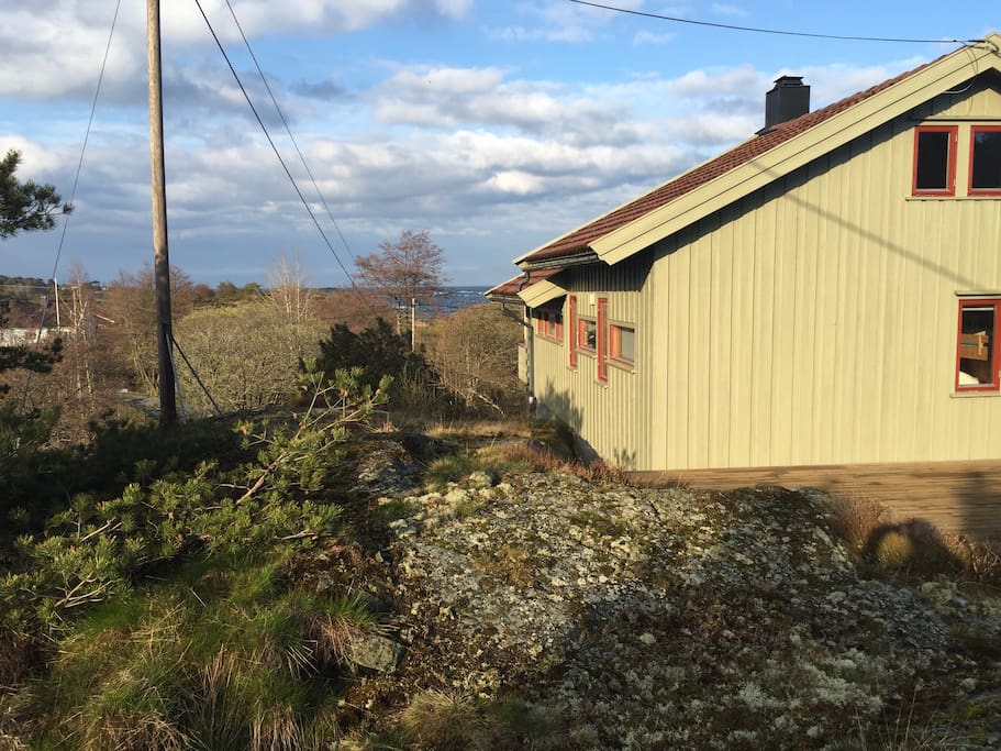 Bak hytta med utsikt mot øst / picture from behind the cabin towards east