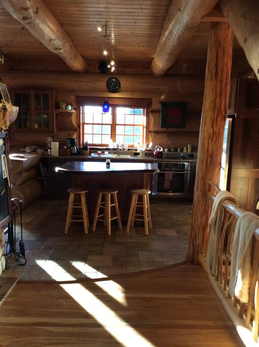 Flow thru kitchen with breakfast bar