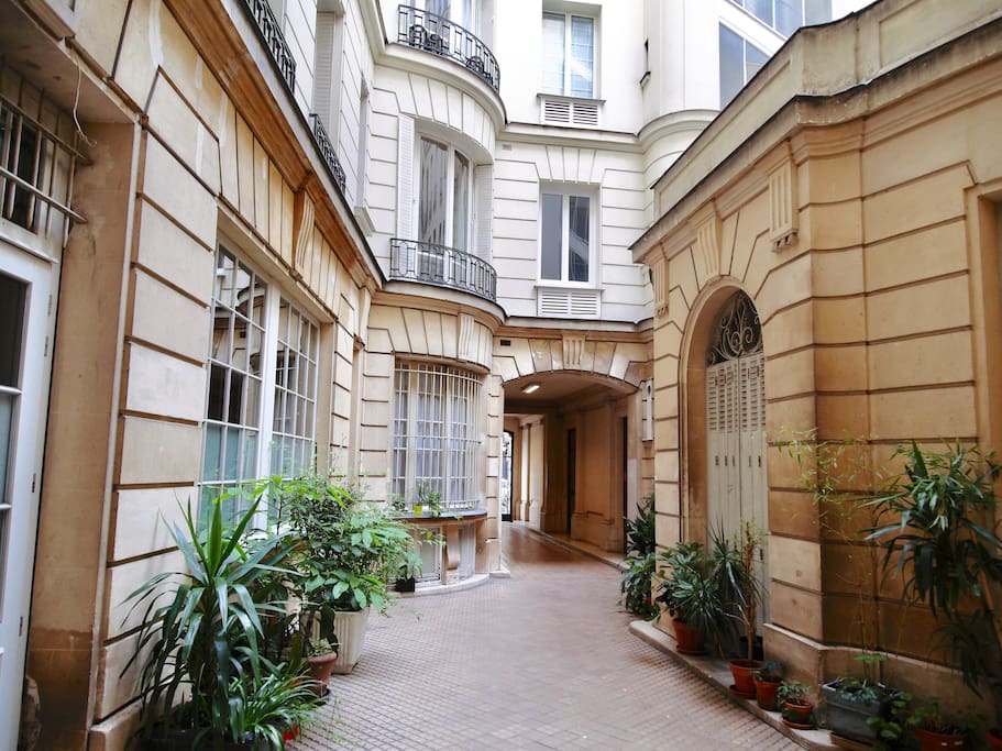 Interior courtyard towards the studio