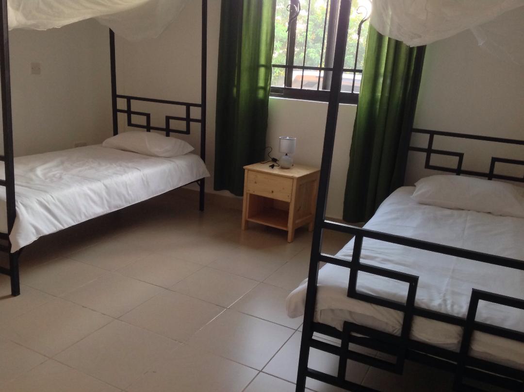 双床房。所有的床都有蚊帐和床上用品。 