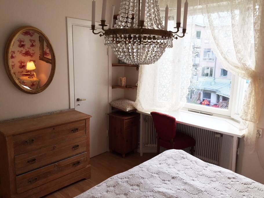 Working space in the bedroom