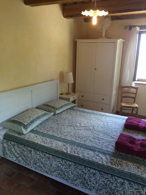 Bedroom one: sunny and bright - view towards sea
