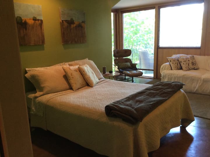 Second of two bedrooms on lower level.