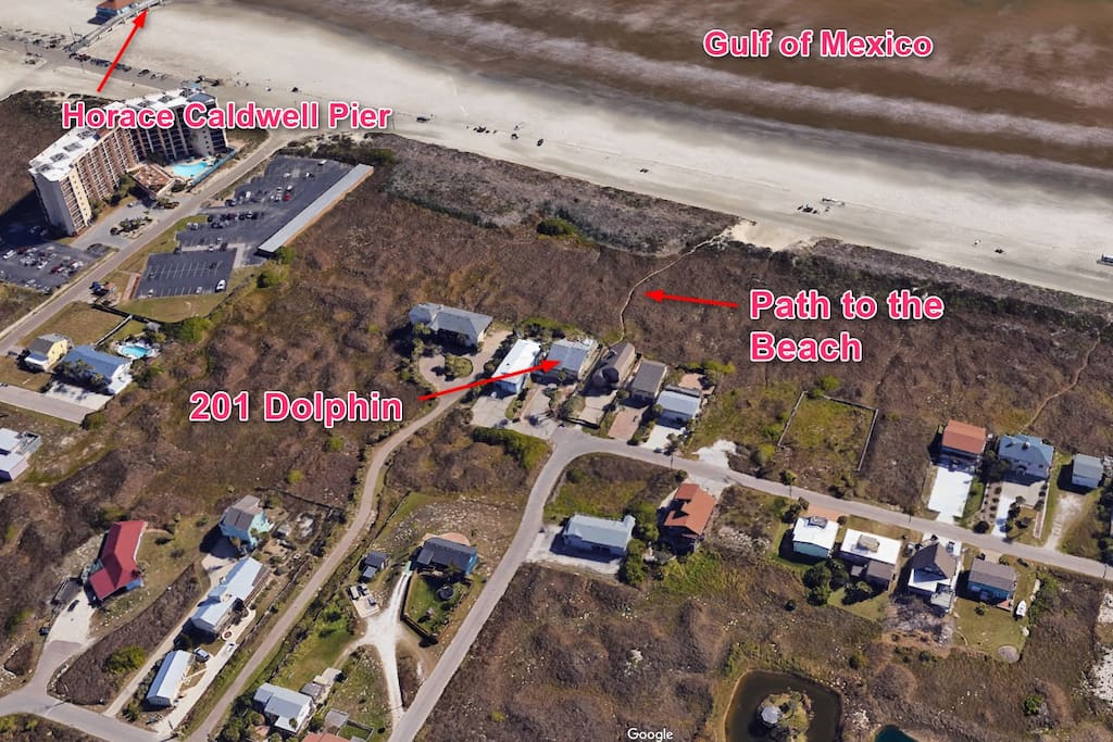 Dolphin House on the Beach-Map Beach
