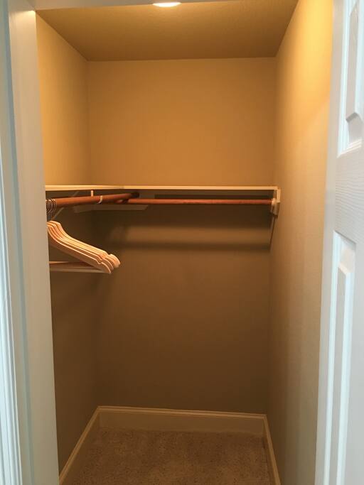 Spacious walk-in closet