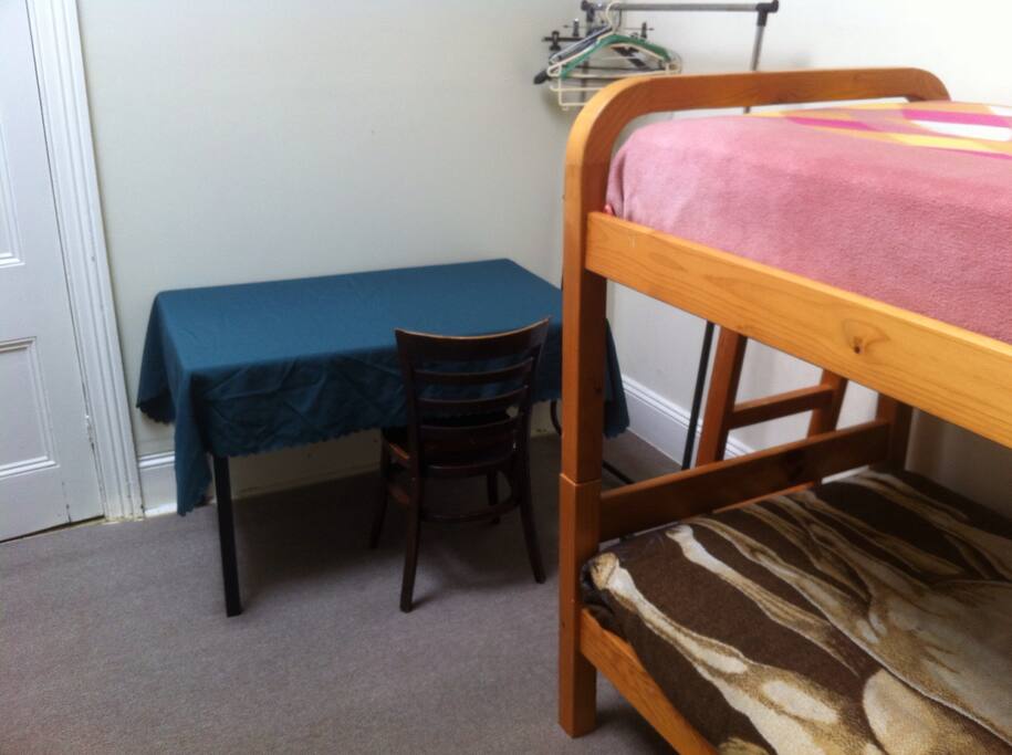 So there's a chair in there, and a desk as well, somewhere to hang your clothes, and a door as well, open wide come inside, (this is the reason they don't get me to write lyrics for preschool kid TV shows).