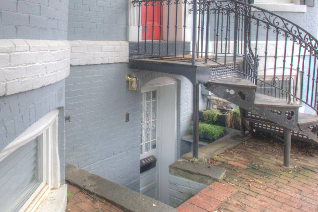 Steps down to English Basement