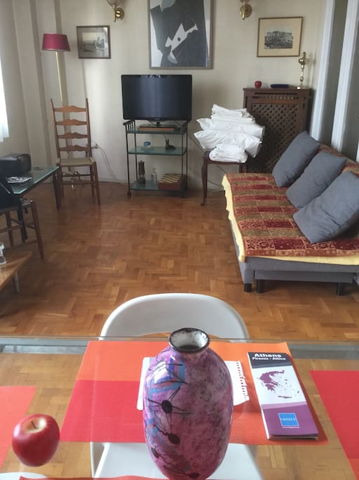 The living room.