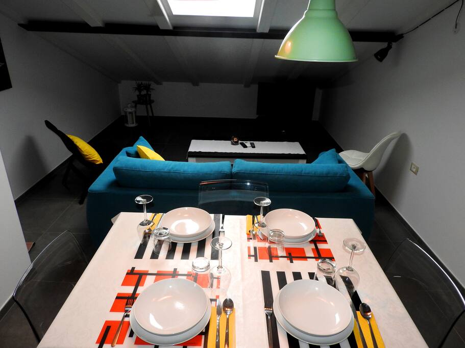 Dining room & living room