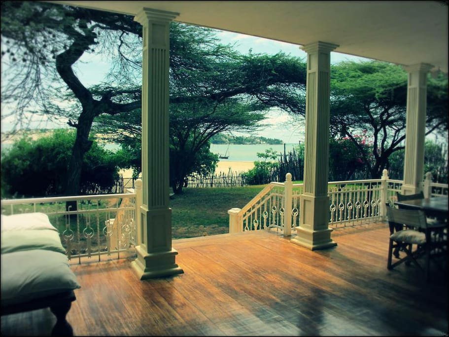 Veranda facing the Indian Ocean