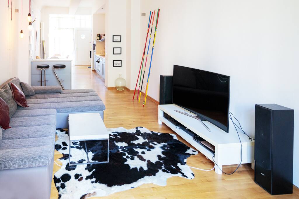 Wohnzimmer mit Schlafcouch