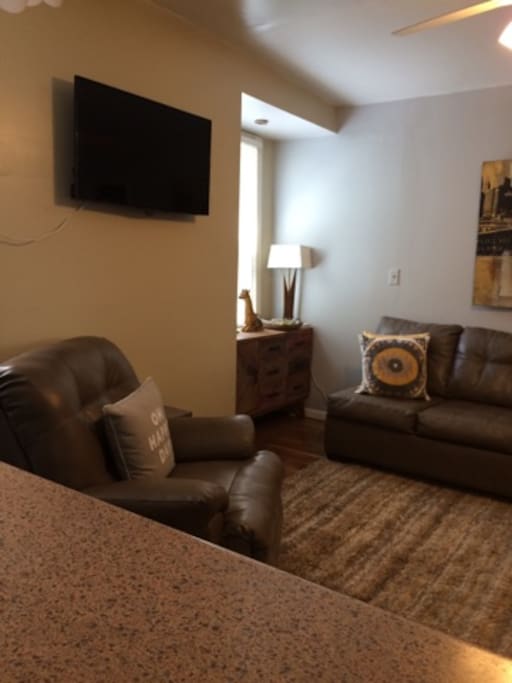 Seating for nine in the living room
