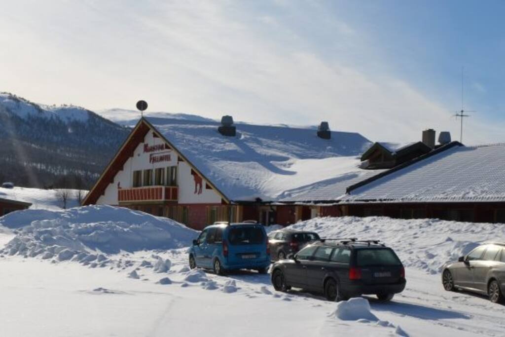 Apartment building wintertime