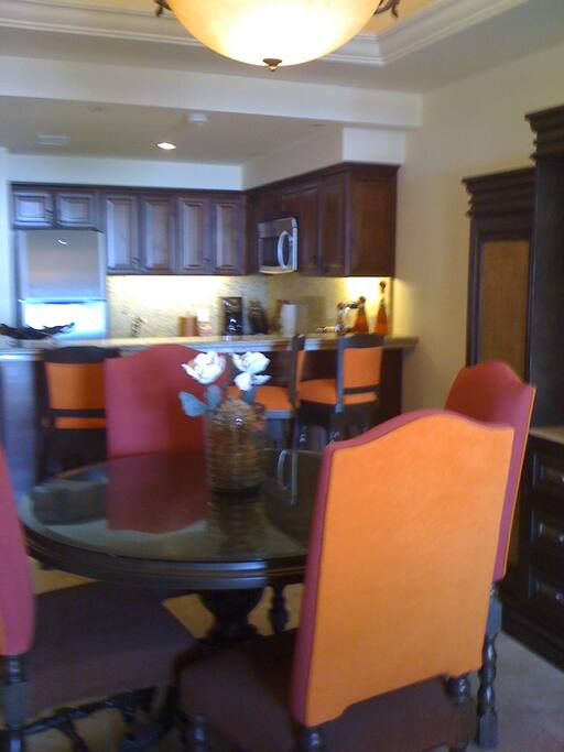 Dining room and kitchen
